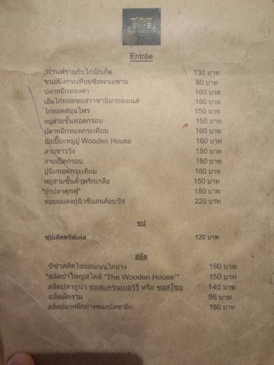 ป้ายราคาหรือสมุดเมนู