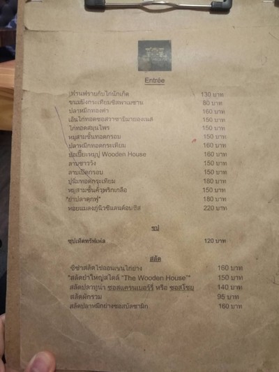 ป้ายราคาหรือสมุดเมนู
