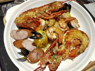 L&M Grilled Seafood Platter Lobster