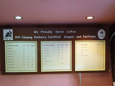 ป้ายราคาหรือสมุดเมนู