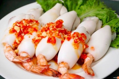 วิธีทำ หมึกกุ้งนึ่งมะนาว วิธีทำ หมึกกุ้งนึ่งมะนาว