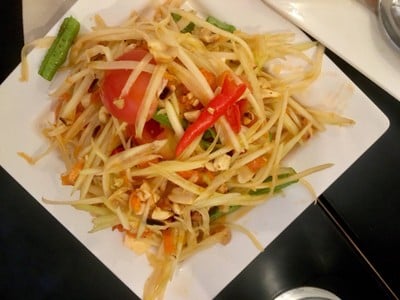 เมนูของร้าน ส้มตำเด้อ ศาลาแดง