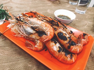 กุ้งก้ามกรามเผา