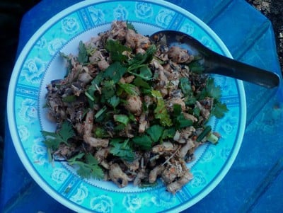 ลาบหัวปลีโปรตีนเกษตร