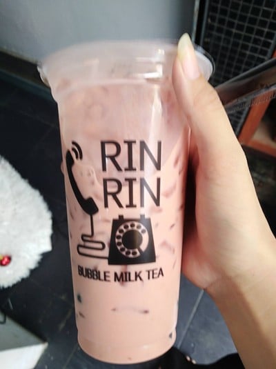 ชานมกุหลาบใส่ไข่มุก