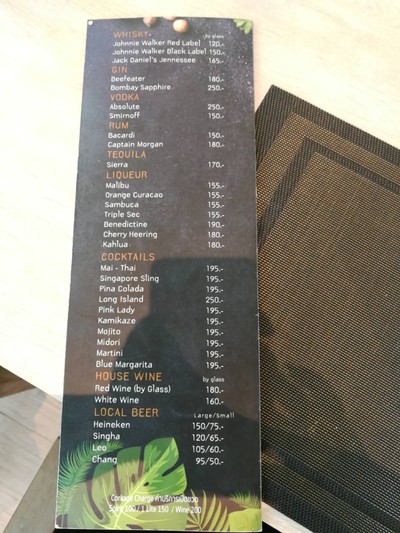 ป้ายราคาหรือสมุดเมนู