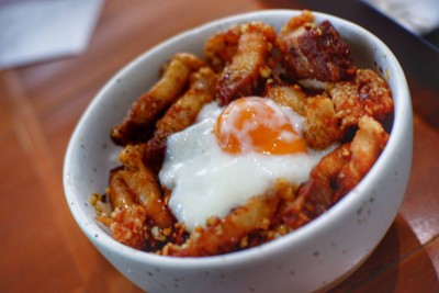 Spicy crispy pork with mala