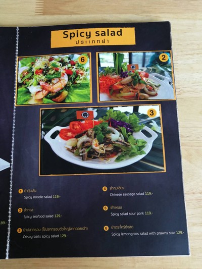 ป้ายราคาหรือสมุดเมนู