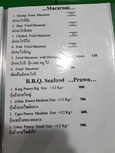 ป้ายราคาหรือสมุดเมนู