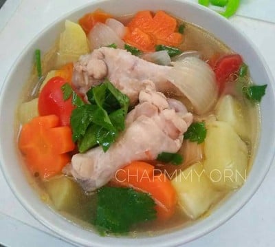 วิธีทำ ซุปไก่มันฝรั่ง