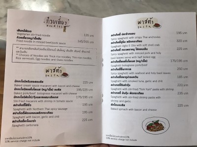 ป้ายราคาหรือสมุดเมนู