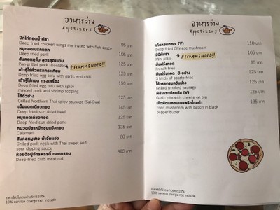 ป้ายราคาหรือสมุดเมนู