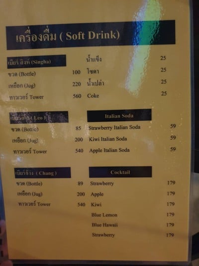 ป้ายราคาหรือสมุดเมนู