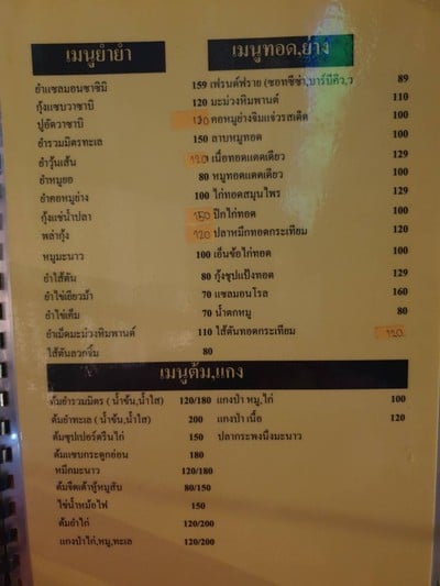 ป้ายราคาหรือสมุดเมนู