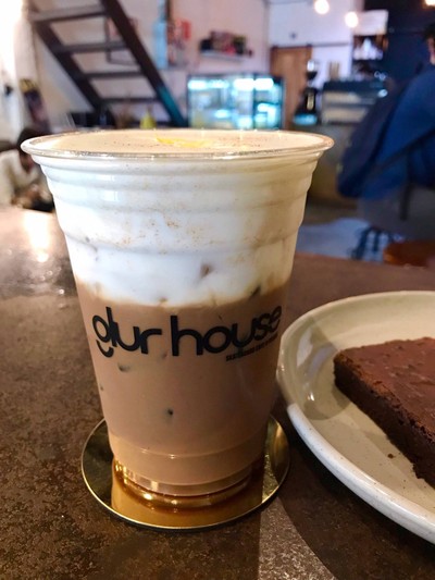 Orange Cinnamon Mocha + Brownie