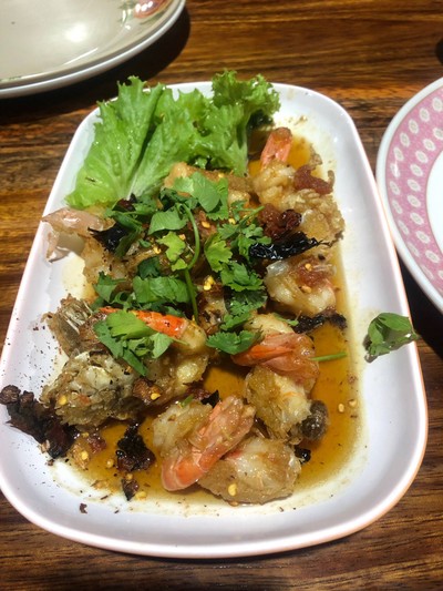 กุ้งทอดซอสมะขาม