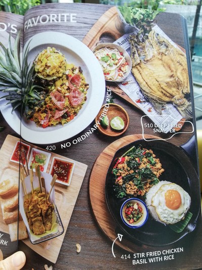 ป้ายราคาหรือสมุดเมนู