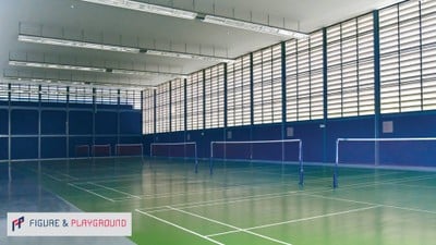 สนามแบดมินตัน 10 คอร์ท