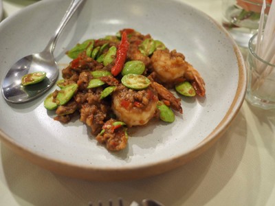 สะตอผัดกุ้งใส่กะปิ