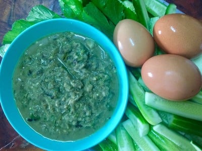 น้ำพริกปลาร้าปลาทู+ไข่ต้ม