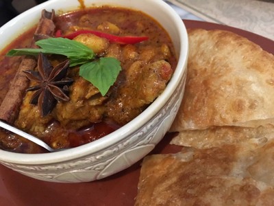 โรตีมัสมั่นไก่