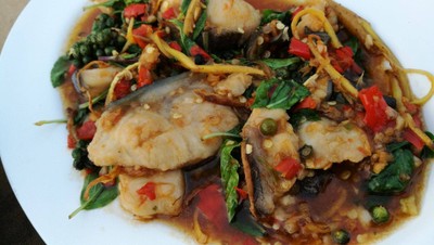 ปลาคังผัดฉ่า