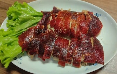 เป็ดย่างหนังกรอบ(หม้ออบลมร้อน)