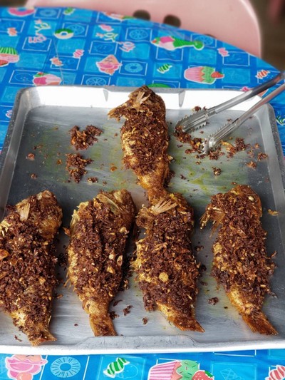 ปลาแดงทอดขมิ้น