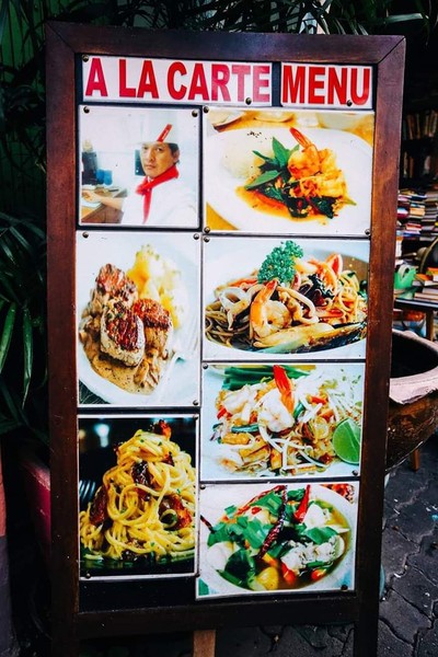 ป้ายราคาหรือสมุดเมนู