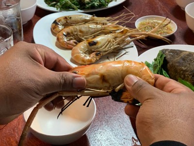 กุ้งใหญ่เผา