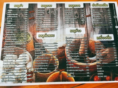 ป้ายราคาหรือสมุดเมนู