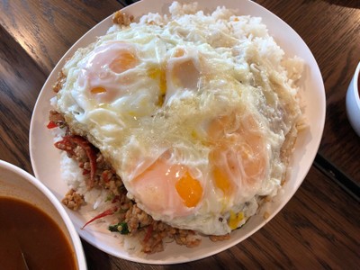 กระเพราหมูสับ ไซส์XL 150฿