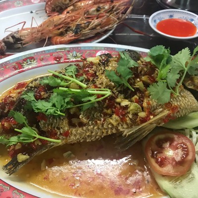 ปลาทับทิมราดพริก