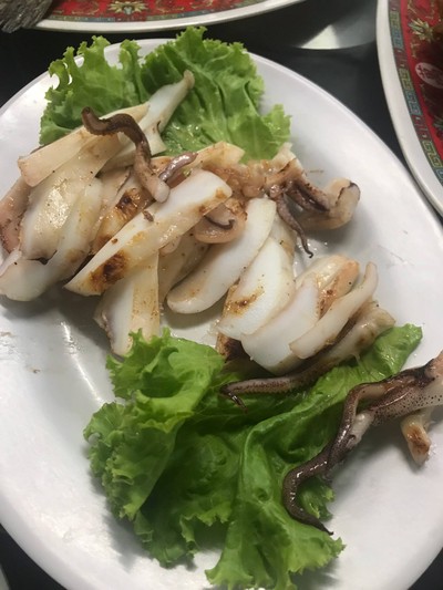 ปลาหมึกย่าง