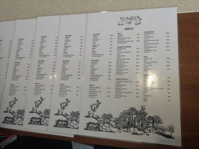 ป้ายราคาหรือสมุดเมนู