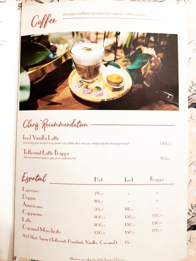 ป้ายราคาหรือสมุดเมนู