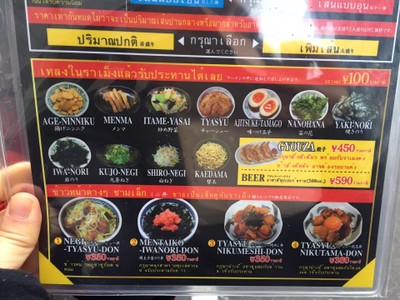 ป้ายราคาหรือสมุดเมนู