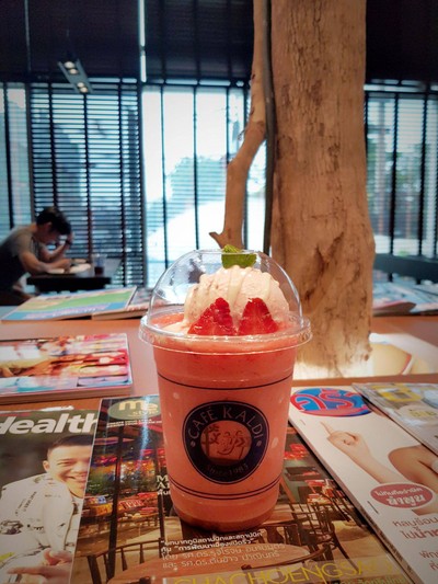 Strawberry Smoothie With Strawberry Mousse