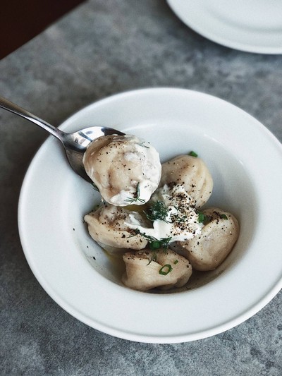 Dumplings with sturgeon