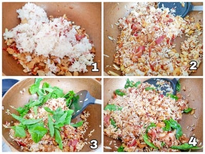 วิธีทำ ข้าวผัดกระเพราคลุกเบคอน