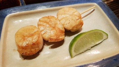 Grilled Scallop Skewer