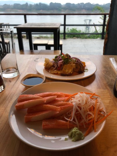 ยำไข่ดาว + ปูอัด