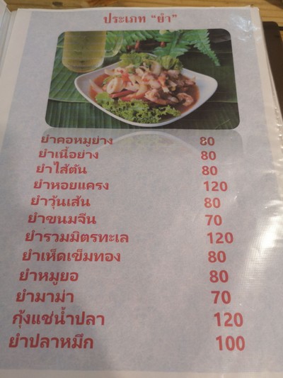 ป้ายราคาหรือสมุดเมนู