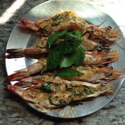 วิธีทำ กุ้งอบราดพริกแกง วิธีทำ กุ้งอบราดพริกแกง