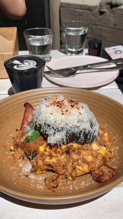 Double Cheese Chili Scrambled Egg ($21.50AUD ~490฿)