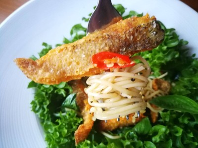 สปาเก็ตตี้ผัดปลาสลิด