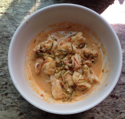 กุ้งราดซอสข่า กุ้งราดซอสข่า