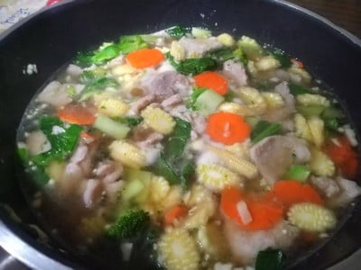 วิธีทำ ราดหน้าหมูผักรวมเส้นไข่