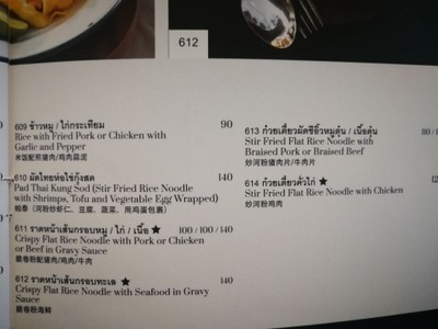 ป้ายราคาหรือสมุดเมนู
