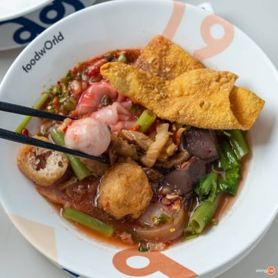 เมนูของร้าน ก๋วยเตี๋ยวนายอ้วนเย็นตาโฟบะเต็งเสาชิงช้า centralwOrld